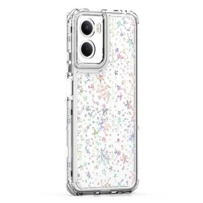 Coque Moto G06 Power / Moto G06 Flocons Holographiques 3-en-1
