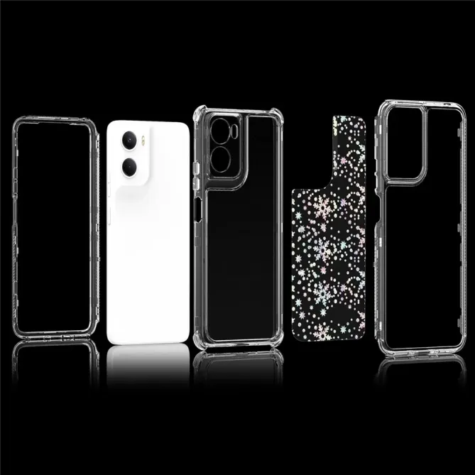 Coque Moto G06 Power / Moto G06 Flocons Holographiques 3-en-1