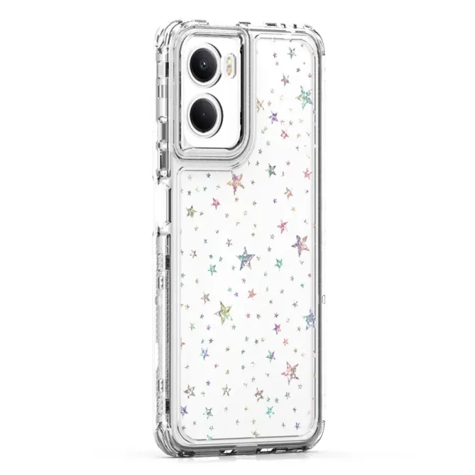Coque Moto G06 Power / Moto G06 Étoiles Holographiques 3-en-1