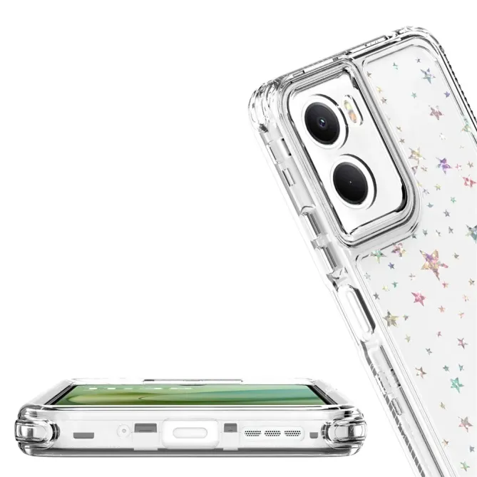 Coque Moto G06 Power / Moto G06 Étoiles Holographiques 3-en-1