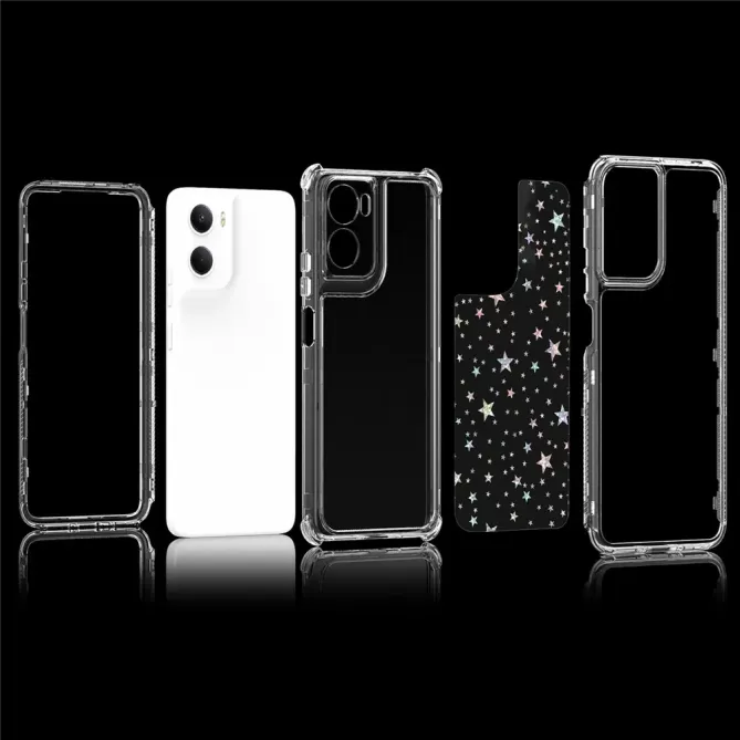 Coque Moto G06 Power / Moto G06 Étoiles Holographiques 3-en-1