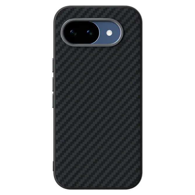 Coque Google Pixel 10a Magnétique Texture Fibre de Carbone Noir