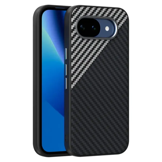 Coque Google Pixel 10a Magnétique Texture Fibre de Carbone
