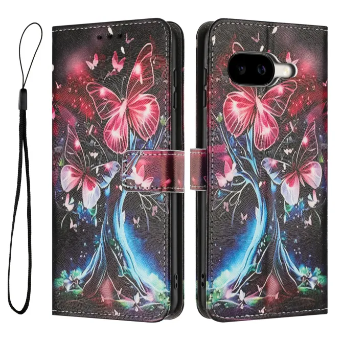 Housse Google Pixel 10a, arbre lumineux et papillons