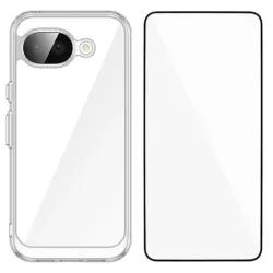 Coque transparente Google Pixel 10a avec écran en verre trempé