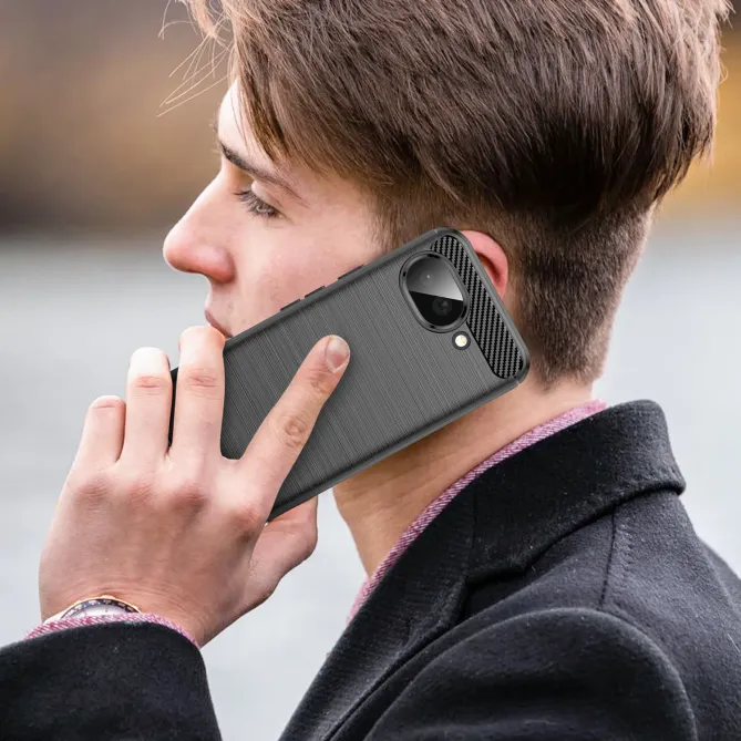 Coque Google Pixel 10a flexible effet brossé avec verre trempé