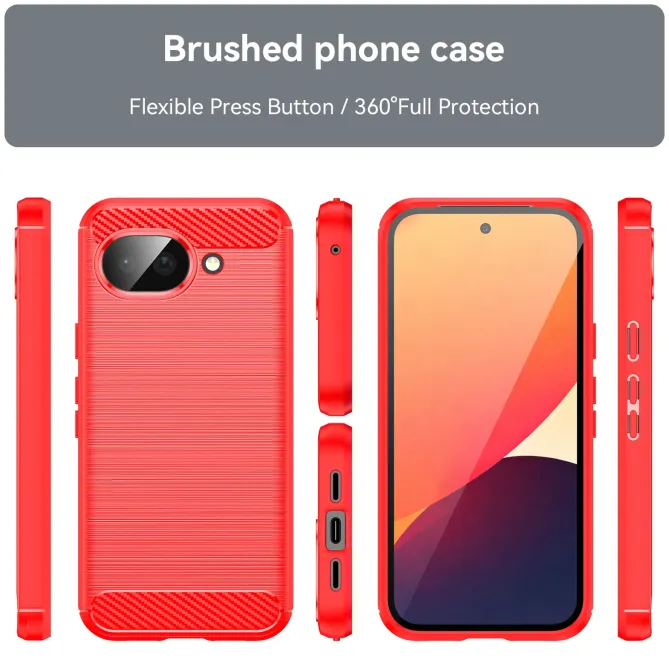 Coque Google Pixel 10a flexible effet brossé avec verre trempé