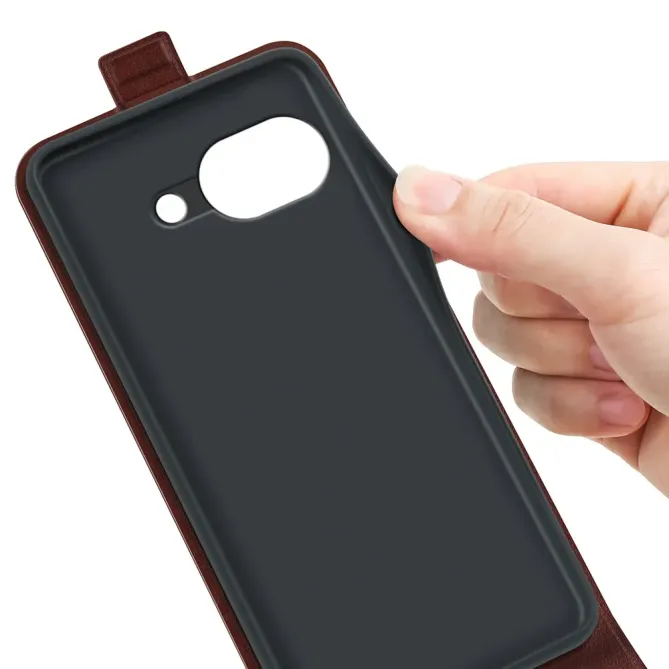 Étui Google Pixel 10a simili cuir avec rabat verticale