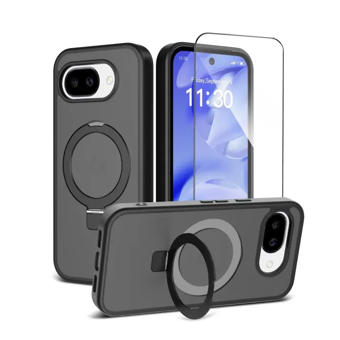 Coque Google Pixel 10a Matte Magnétique avec Support et Verre Trempé