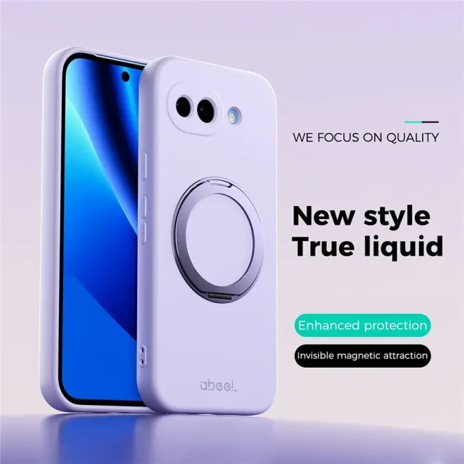 Coque Google Pixel 10a Silicone Liquide Magnétique avec Support