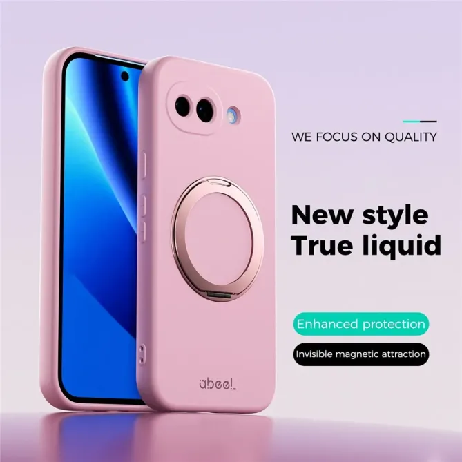 Coque Google Pixel 10a Silicone Liquide Magnétique avec Support