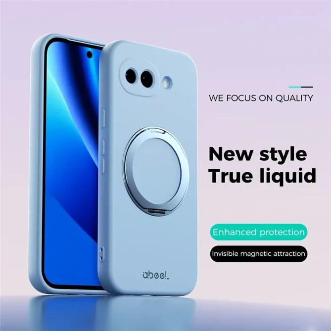 Coque Google Pixel 10a Silicone Liquide Magnétique avec Support