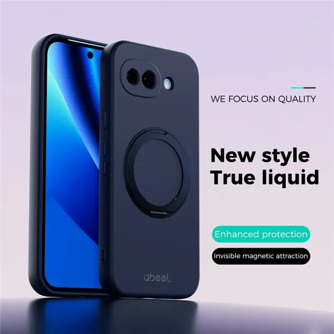 Coque Google Pixel 10a Silicone Liquide Magnétique avec Support