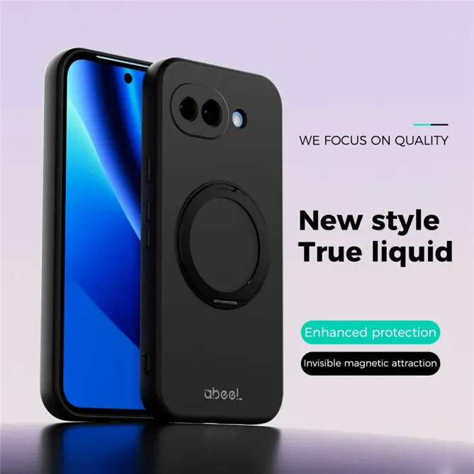 Coque Google Pixel 10a Silicone Liquide Magnétique avec Support