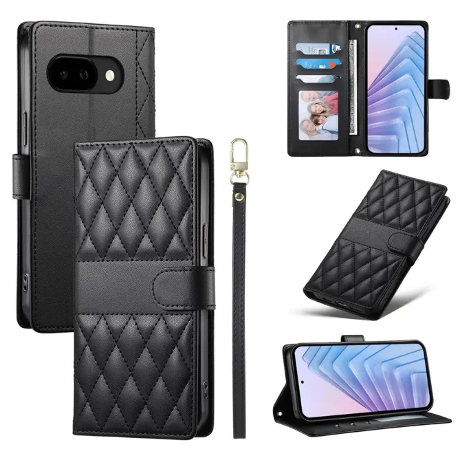 Housse Google Pixel 10a Losanges Cousus avec Bandoulière