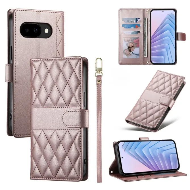 Housse Google Pixel 10a Losanges Cousus avec Bandoulière