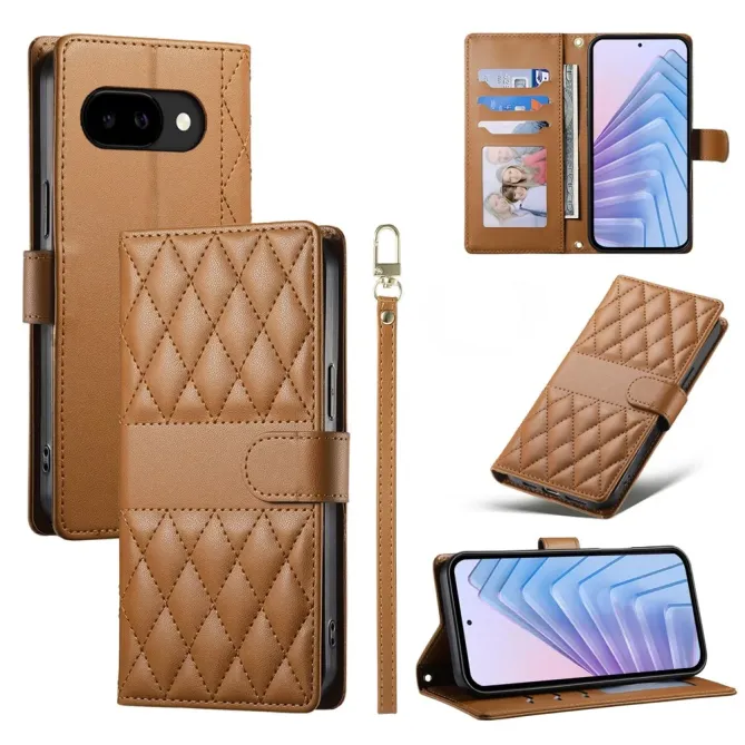 Housse Google Pixel 10a Losanges Cousus avec Bandoulière