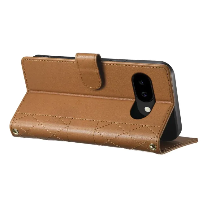 Housse Google Pixel 10a Losanges Cousus avec Bandoulière