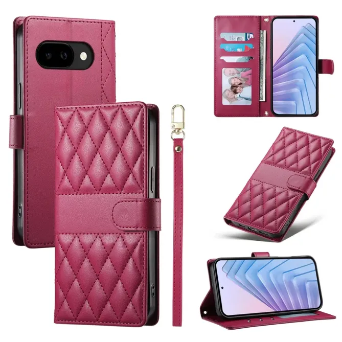 Housse Google Pixel 10a Losanges Cousus avec Bandoulière