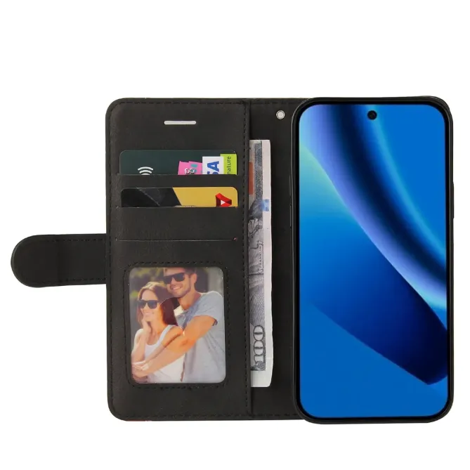 Housse Portefeuille Google Pixel 10a Bicolore Artistique avec Support