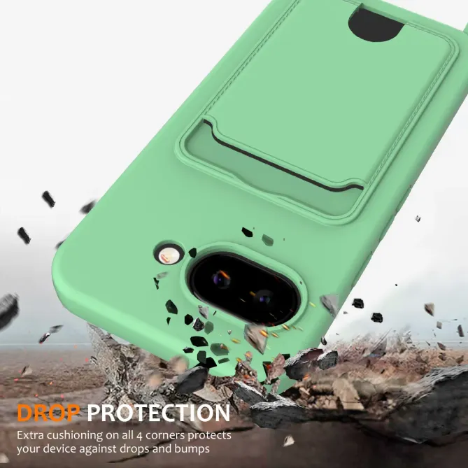 Coque Google Pixel 10a Silicone Liquide à Cordon et Porte-carte