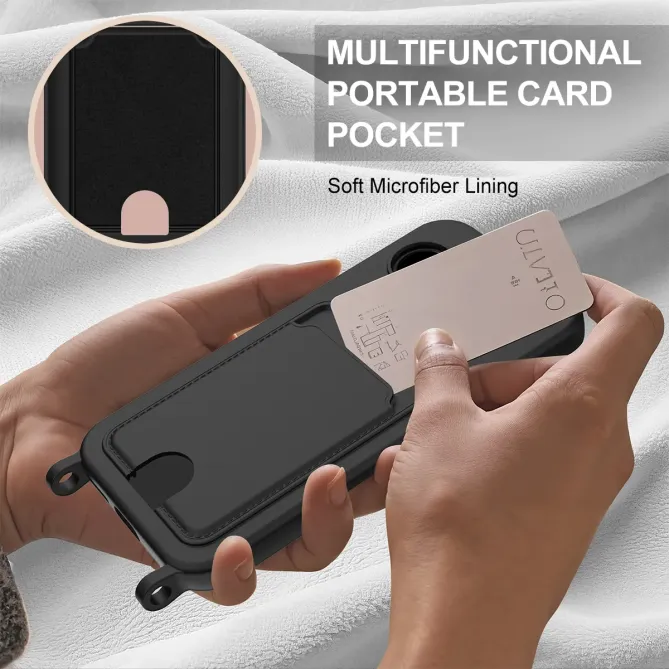 Coque Google Pixel 10a avec Mini Cordon Silicone et Porte-carte