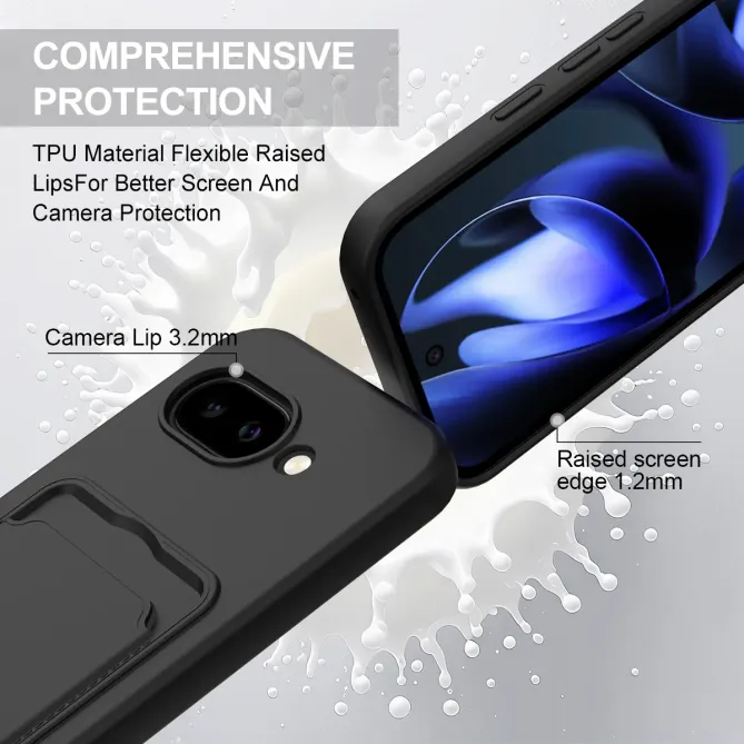 Coque Google Pixel 10a avec Mini Cordon Silicone et Porte-carte