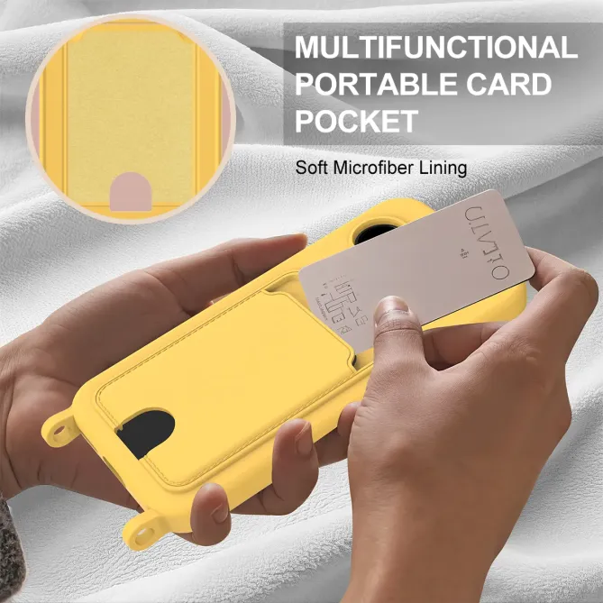 Coque Google Pixel 10a avec Mini Cordon Silicone et Porte-carte