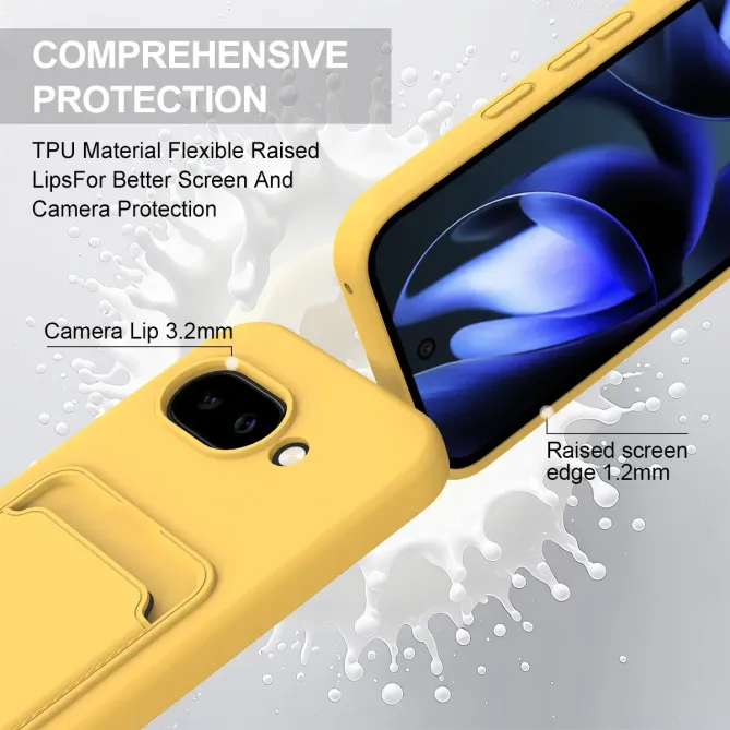 Coque Google Pixel 10a avec Mini Cordon Silicone et Porte-carte