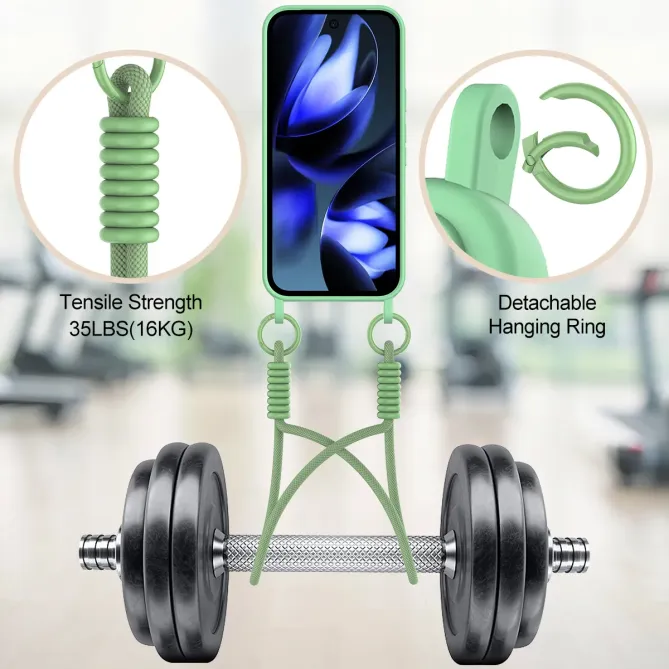 Coque Google Pixel 10a avec Mini Cordon Silicone et Porte-carte