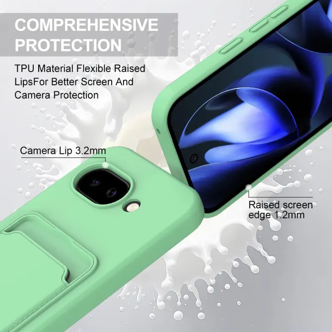 Coque Google Pixel 10a avec Mini Cordon Silicone et Porte-carte