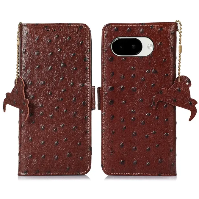 Housse Google Pixel 10a Cuir Effet Peau d'Autruche