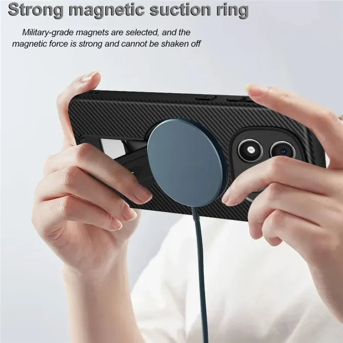 Coque Xiaomi Redmi Note 15 Pro+ 5G / Poco M8 Pro 5G Carbone avec Suppo