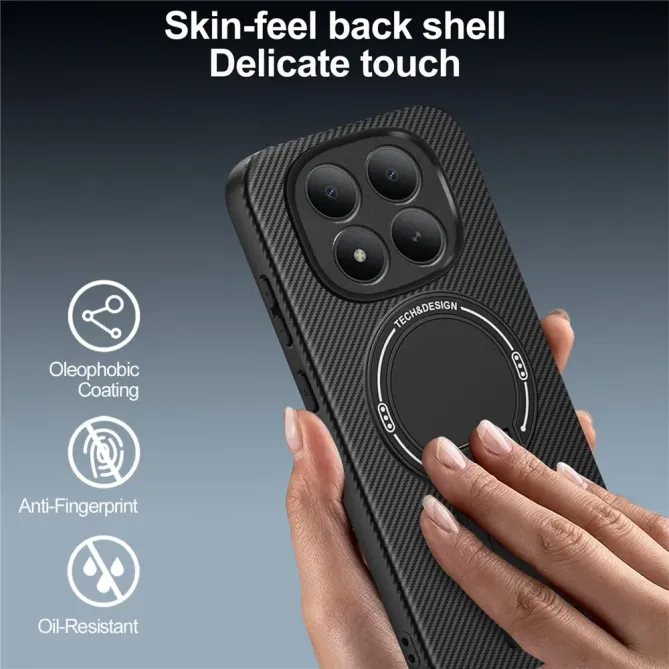 Coque Xiaomi Redmi Note 15 Pro+ 5G / Poco M8 Pro 5G Carbone avec Suppo