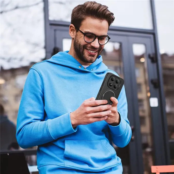 Coque Xiaomi Redmi Note 15 Pro+ 5G / Poco M8 Pro 5G Carbone avec Suppo
