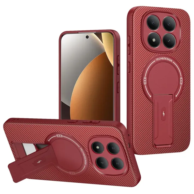 Coque Xiaomi Redmi Note 15 Pro+ 5G / Poco M8 Pro 5G Carbone avec Suppo