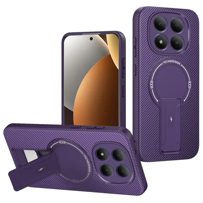 Coque Xiaomi Redmi Note 15 Pro+ 5G / Poco M8 Pro 5G Carbone avec Suppo