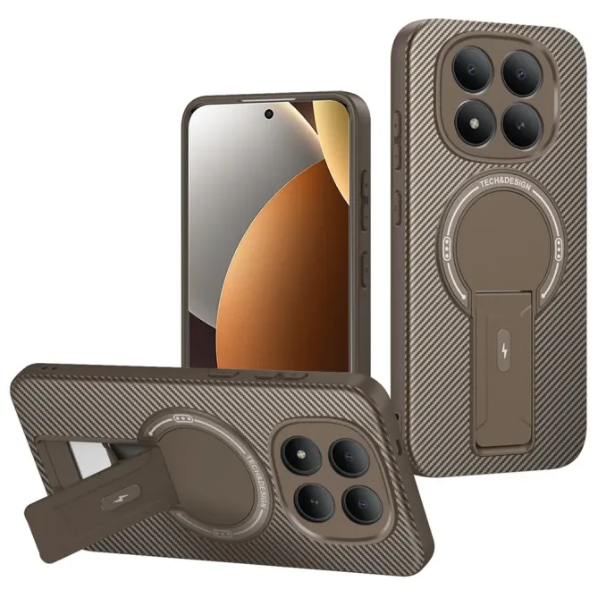 Coque Xiaomi Redmi Note 15 Pro+ 5G / Poco M8 Pro 5G Carbone avec Suppo