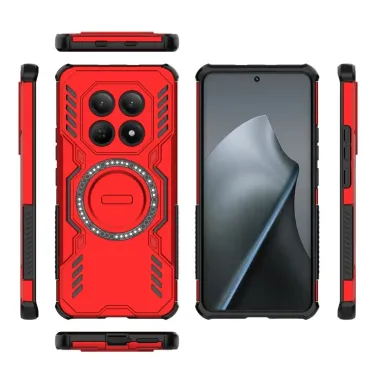 Coque Xiaomi Poco M8 Pro 5G / Redmi Note 15 Pro+ 5G Armor avec 2 Verres Trempés Rouge - photo 5