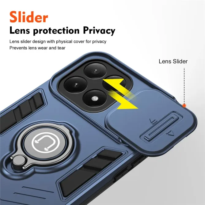 Coque Xiaomi 15T Antichoc avec Cache Caméra et Anneau