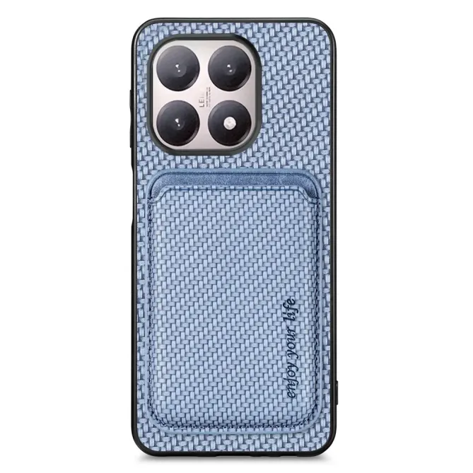 Coque Xiaomi 15T Fibre de Carbone Porte-cartes détachable