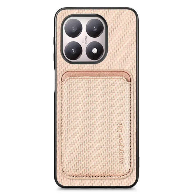 Coque Xiaomi 15T Fibre de Carbone Porte-cartes détachable