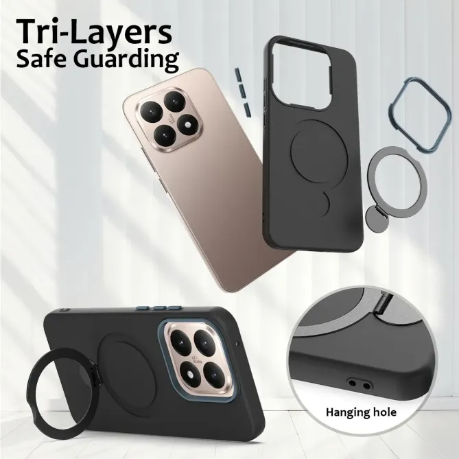 Coque Xiaomi 15T Magnétique avec Anneau Rotatif