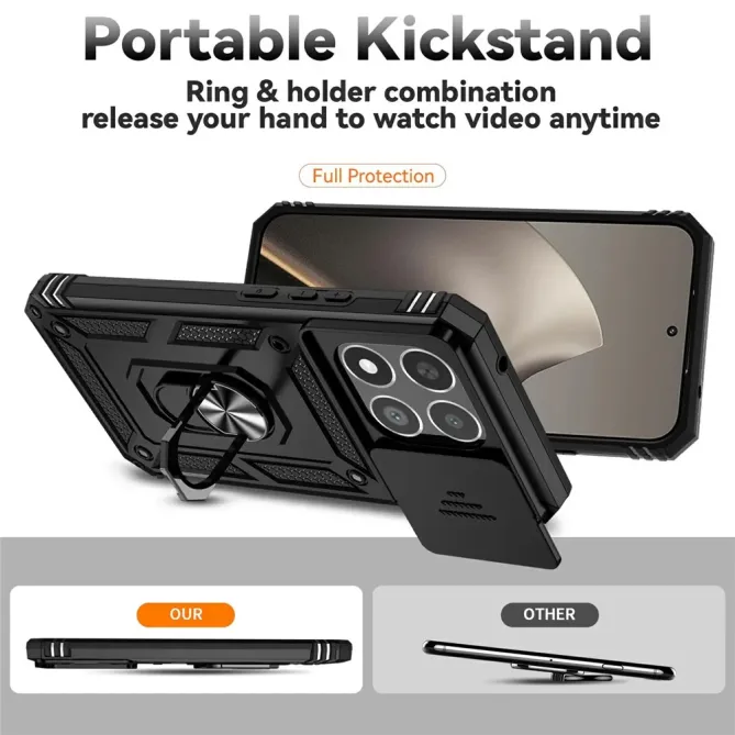 Coque Xiaomi 15T Résistante avec Protection d'Objectif et Anneau | RAI