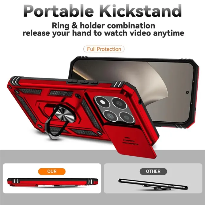 Coque Xiaomi 15T Résistante avec Protection d'Objectif et Anneau | RAI