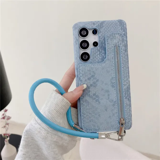 Coque Samsung Galaxy S24 Ultra avec Porte-Cartes Miroir et Lanière | T