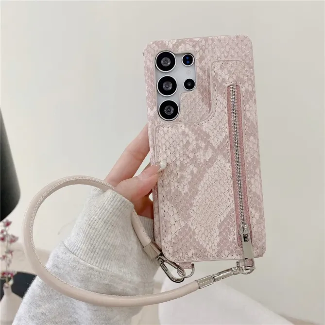 Coque Samsung Galaxy S24 Ultra avec Porte-Cartes Miroir et Lanière | T