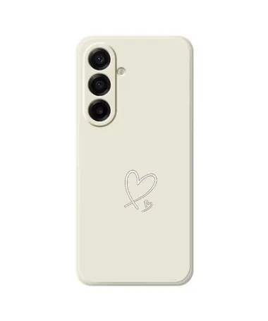 Coque Samsung Galaxy A57 à Motifs Cœurs Blancs