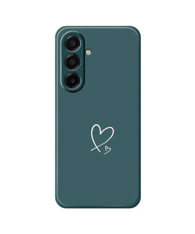 Coque Samsung Galaxy A57 à Motifs Cœurs Blancs