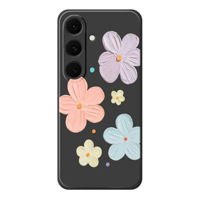 Coque Samsung Galaxy A57 à Motifs Fleurs Quadricolores